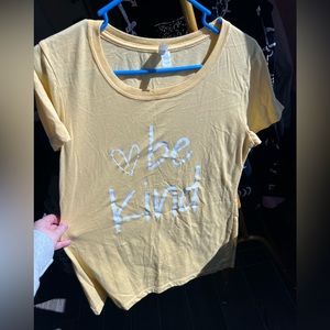 Be kind, yellow XL tee